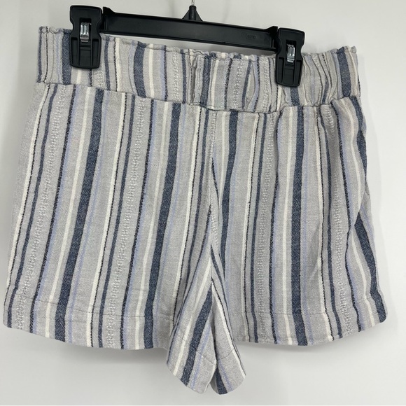 Indigo Rein Linen Blend Medium Beach Shorts Coastal Boho Chic Surfer Resortwear - Picture 2 of 15